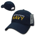 Rapid Dominance Relaxed Cotton Law Enforcement Military Low Crown Caps Hats-Navy- Navy-
