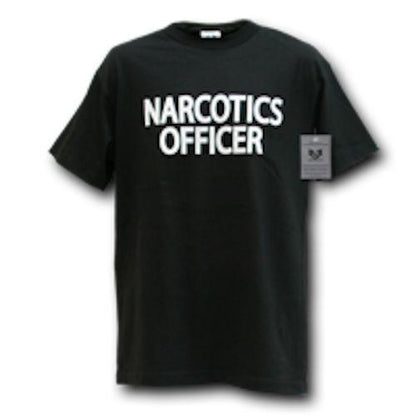 Law Enforcement Police Swat Security Narcotics Fire Department T-Shirts-Narcotics Officer - Black-Medium-