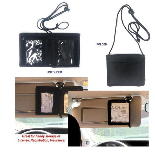 Safe Reach Id Tm Car Visor Organizer License Registration Insurance Parking Pass-