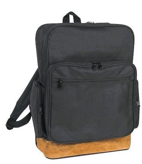 Large Leather Bottom School Work Backpack Bags Travel Office Multi Pockets 12 X 16inch-