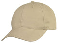 Brushed Cotton Baseball Caps Hats Light Weight 6 Panel Low Crown-Khakhi-