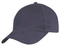 Brushed Cotton Baseball Caps Hats Light Weight 6 Panel Low Crown-Navy Blue-