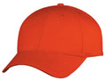 Brushed Cotton Baseball Caps Hats Light Weight 6 Panel Low Crown-Red-