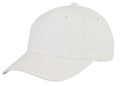 Light Weight Brushed Cotton 6 Panel Low Crown Baseball Polo Caps Hats-WHITE-