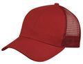 Light Weight Brushed Cotton Mesh Trucker Baseball Hats Caps Snap Closure-MAROON-