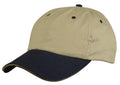 Light Weight Brushed Sandwich Cotton 6 Panel Low Crown Baseball Hats Caps-BLACK / KHAKI-