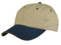 Light Weight Brushed Sandwich Cotton 6 Panel Low Crown Baseball Hats Caps-NAVY / KHAKI-