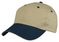 Light Weight Brushed Cotton Sandwich Baseball Hats Caps-NAVVY/KHAKI-