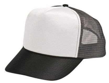 Luminescent Mesh Back Two Tone Trucker Baseball Caps Hats Unisex-BLACK/GOLD-