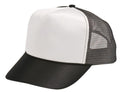 Luminescent Mesh Back Two Tone Trucker Baseball Caps Hats Unisex-BLACK/WHITE-