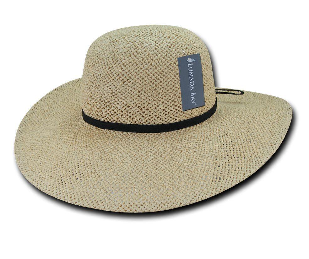 Lunada Bay Braid Sun Summer Beach Shade Paper Straw Women Hats Wide Brim-