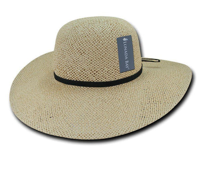 Lunada Bay Braid Sun Summer Beach Shade Paper Straw Women Hats Wide Brim-