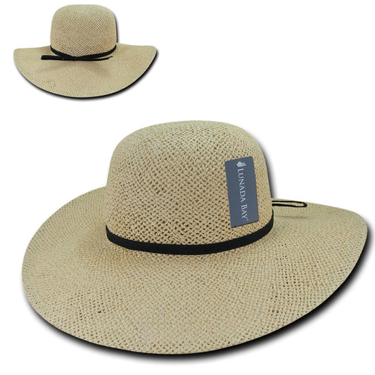 Lunada Bay Braid Sun Summer Beach Shade Paper Straw Women Hats Wide Brim-
