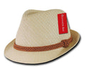 Lunada Bay Paper Straw Fedora Braided Hatband Caps Hats Paper Straw Unisex-Natural-Small/Medium-