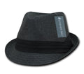 Lunada Bay Paper Straw Fedoras With Hatband Caps Hats Paper Straw Unisex-Black-Small/Medium-