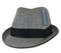 Lunada Bay Paper Straw Fedoras With Hatband Caps Hats Paper Straw Unisex-Dark Grey-Small/Medium-
