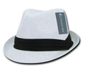 Lunada Bay Paper Straw Fedoras With Hatband Caps Hats Paper Straw Unisex-White-Small/Medium-