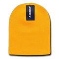 Decky Made In USA America Beanies Gi Short Watch Warm Skull Caps Hats Unisex-Gold-