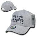 Rapid Dominance Military Air Force Navy Coast Guard Army Marines Grey Baseball Hats Caps-Air Force-Heather Grey-
