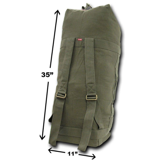35inch Large Big Duffle Bags Backpack Rucksack Top Load Military Army Camping Tactical Cotton Canvas-