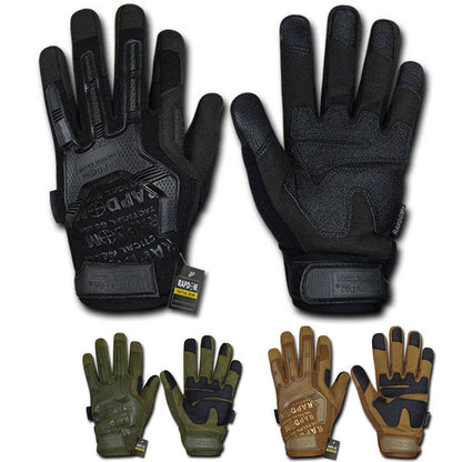 Military Impact Protection Tactical Touchscreen Gloves-Black-Small-