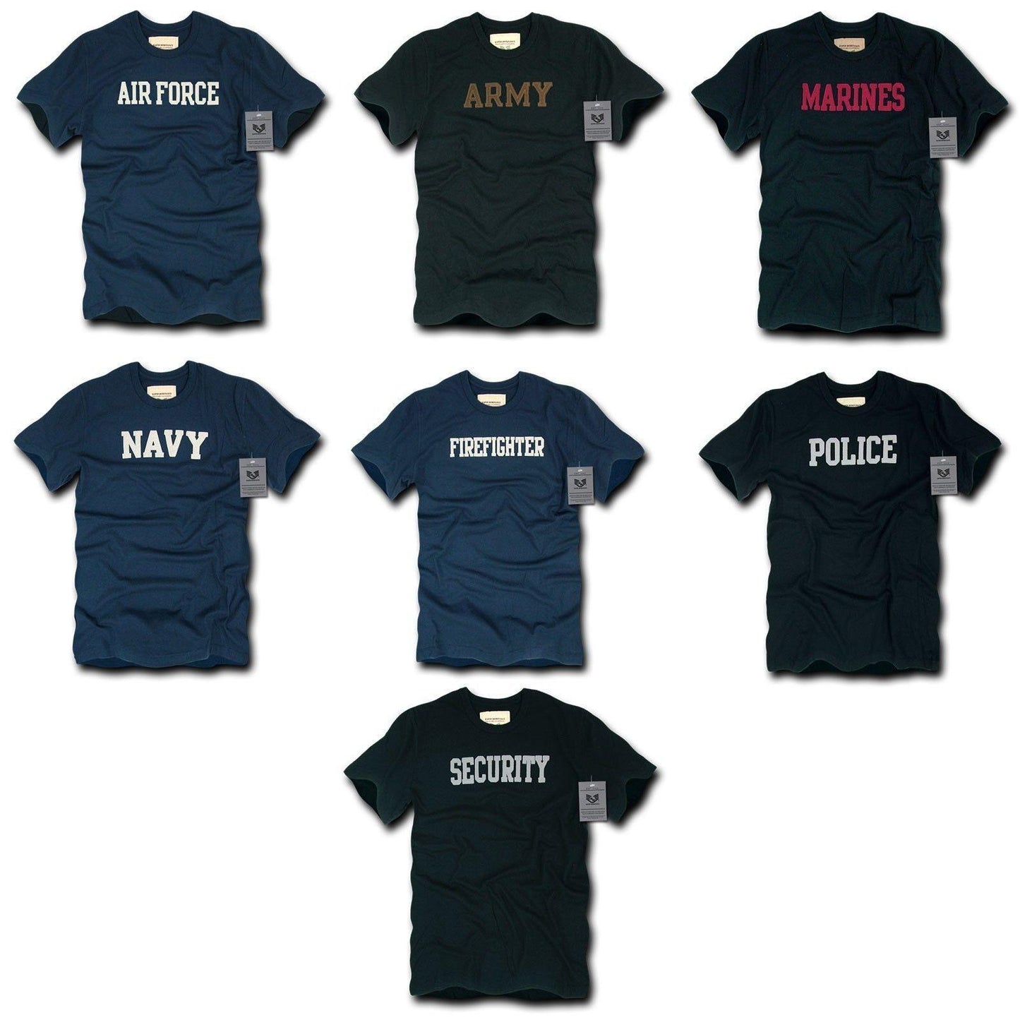 Rapid Dominance Military Law Enforcement Air Force Navy Army Marines Police Security T-Shirts-Army - Black-Regular-Medium
