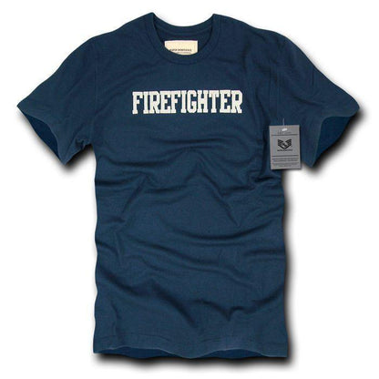 Rapid Dominance Military Law Enforcement Air Force Navy Army Marines Police Security T-Shirts-Firefighter - Navy-Regular-Medium