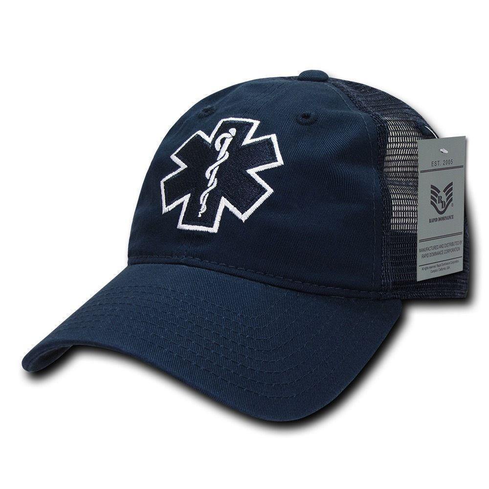 Rapid Dominance Law Enforcement Relaxed Trucker Cotton Low Crown Caps Hats-Air Force - Navy-