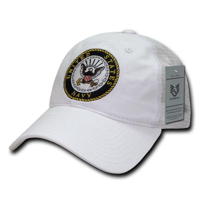Rapid Dominance Law Enforcement Relaxed Trucker Cotton Low Crown Caps Hats-Air Force - Navy-
