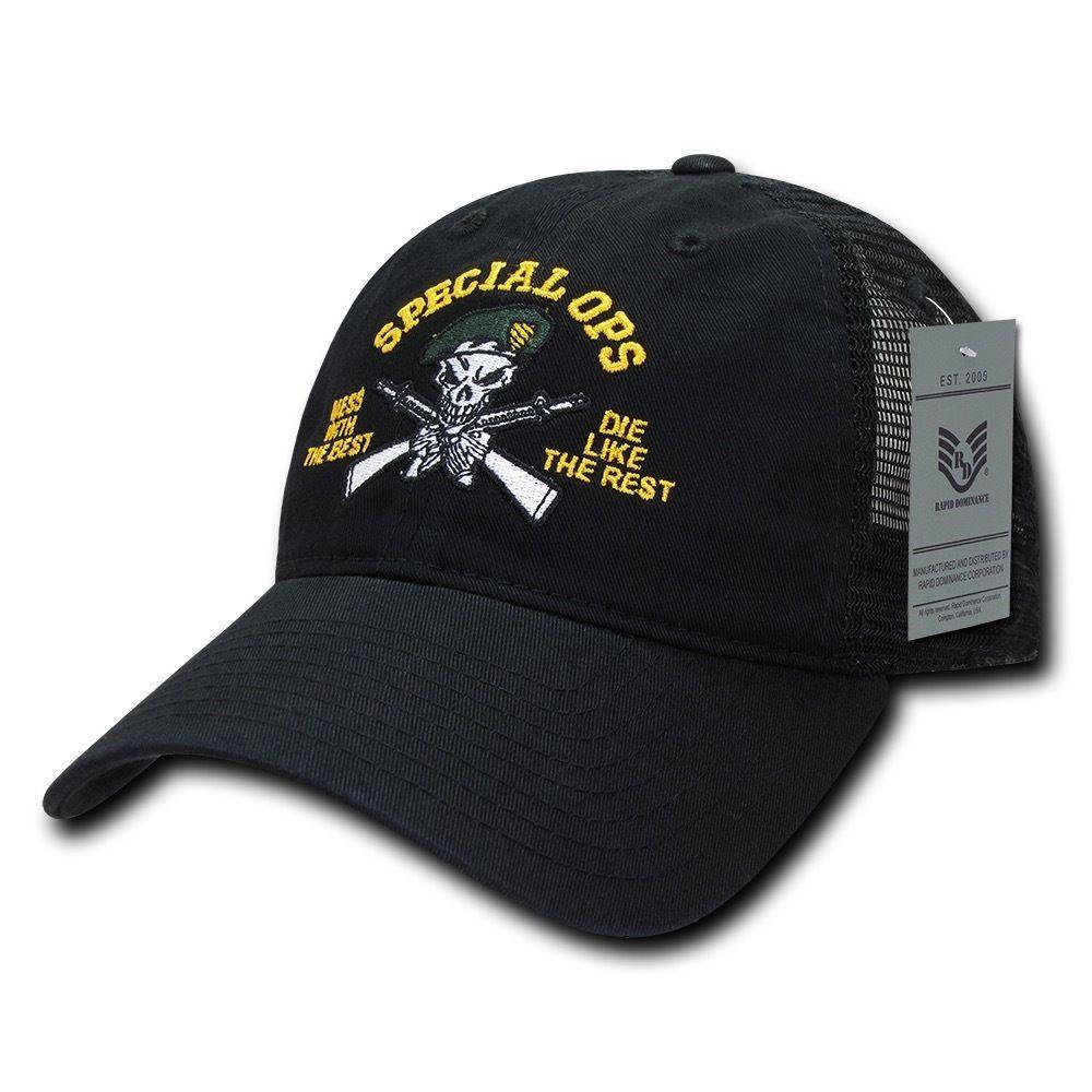 Rapid Dominance Law Enforcement Relaxed Trucker Cotton Low Crown Caps Hats-Air Force - Navy-
