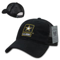 Rapid Dominance Law Enforcement Relaxed Trucker Cotton Low Crown Caps Hats-Army - Black-