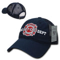 Rapid Dominance Law Enforcement Relaxed Trucker Cotton Low Crown Caps Hats-Fire department - Navy-