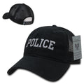 Rapid Dominance Law Enforcement Relaxed Trucker Cotton Low Crown Caps Hats-Police - Black-
