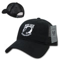Rapid Dominance Law Enforcement Relaxed Trucker Cotton Low Crown Caps Hats-POW - Black-