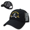 Rapid Dominance Law Enforcement Relaxed Trucker Cotton Low Crown Caps Hats-Special Ops - Black-