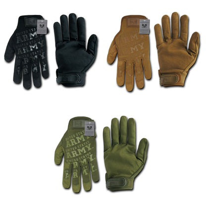 Military Lightweight US Army Mechanics Work Gloves-Army - Black-Small-