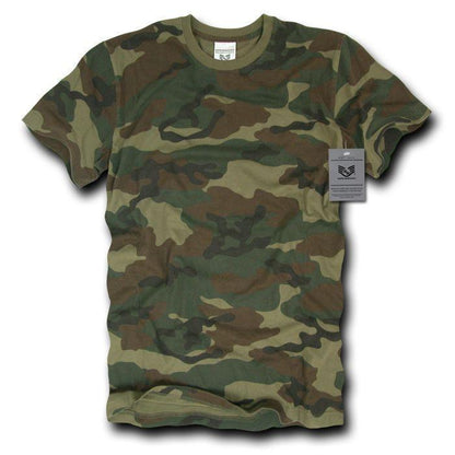 Rapid Dominance Military Woodland Camouflage Army Hunting T-Shirts Tees-Woodland-Small-