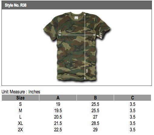 Rapid Dominance Military Woodland Camouflage Army Hunting T-Shirts Tees-Woodland-Small-