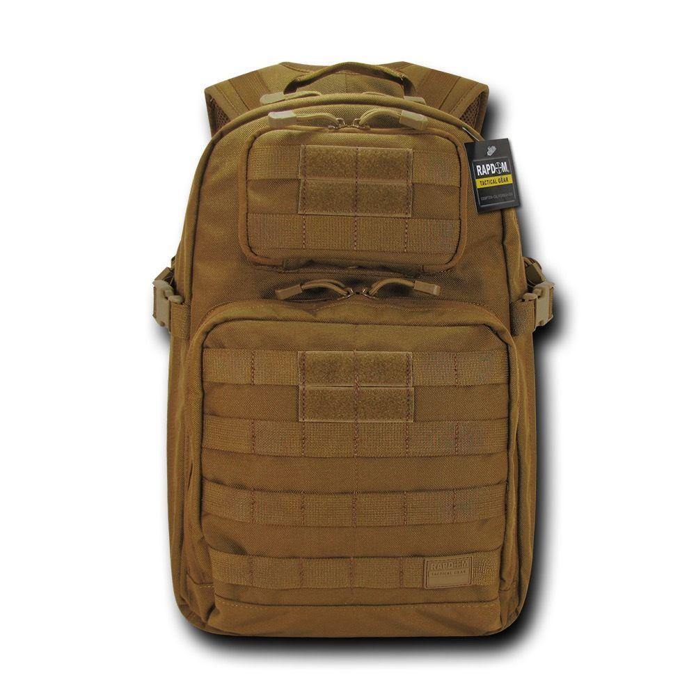 Molle Military Backpack Rucksack Tactical Outdoor Camping Hiking Water Resistant-Black-