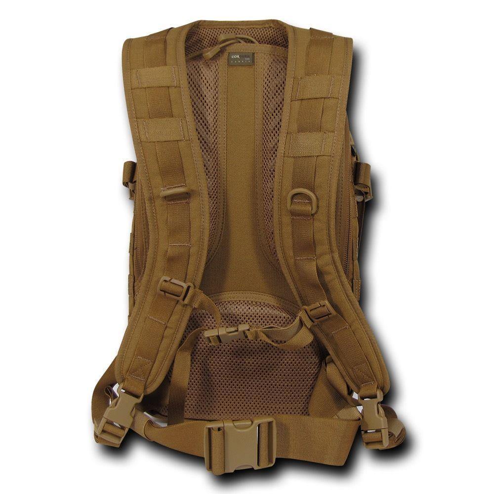 Molle Military Backpack Rucksack Tactical Outdoor Camping Hiking Water Resistant-Black-