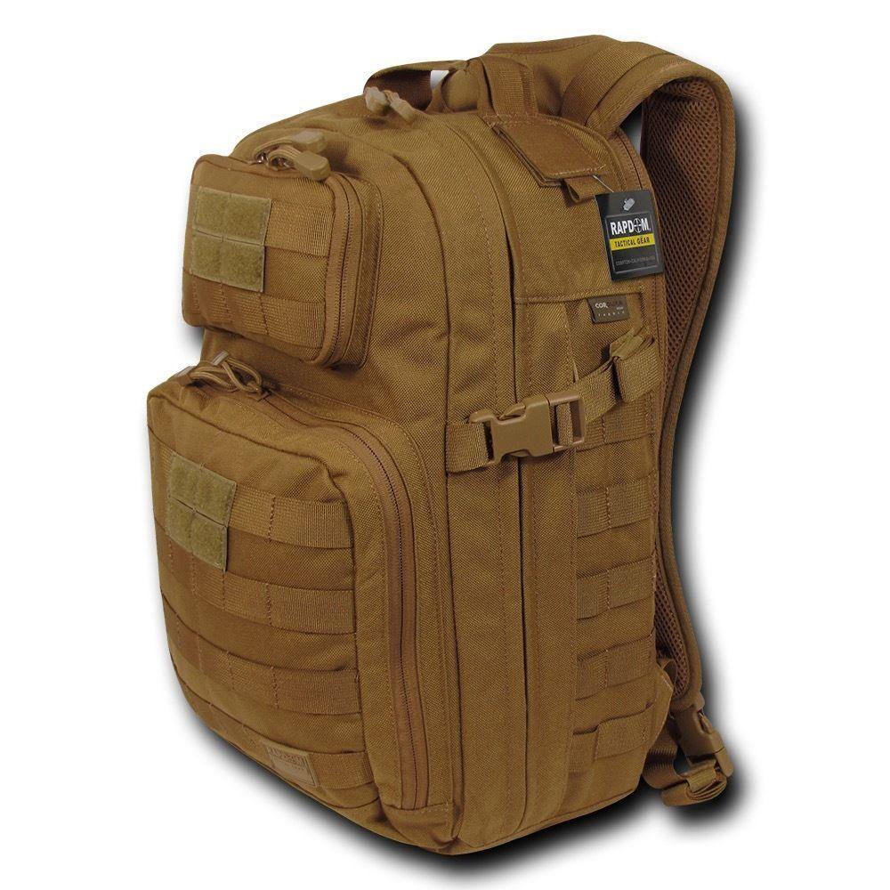 Molle Military Backpack Rucksack Tactical Outdoor Camping Hiking Water Resistant-Black-