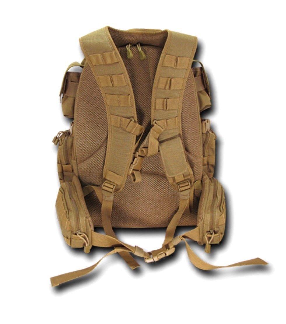 Molle Tactical Backpack Rucksack Bag Rex T-Rex Military Army Hiking Camping 38L-T-Rex - Black-