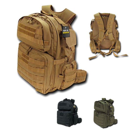 Molle Tactical Backpack Rucksack Bag Rex T-Rex Military Army Hiking Camping 38L-T-Rex - Black-