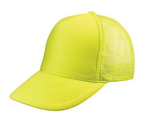 Top Headwear Blank Trucker Hat - Mens Trucker Hats Foam Mesh Snapback White/Neon Orange
