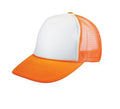 Neon Colors Summer Foam Mesh Trucker Blank Solid Plain Two Tone Snapback Hats Caps-NEON ORANGE/WHITE-