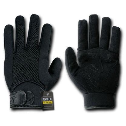 Neoprene Breathable Tactical Military Combat Patrol Gloves-Black-Small-