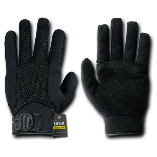 Neoprene Breathable Tactical Military Combat Patrol Gloves-Black-Small-