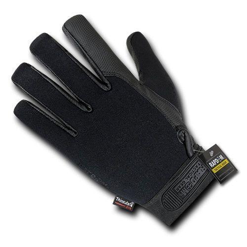 Neoprene Water Repellent Tactical Patrol Army Military Black Gloves-Small-