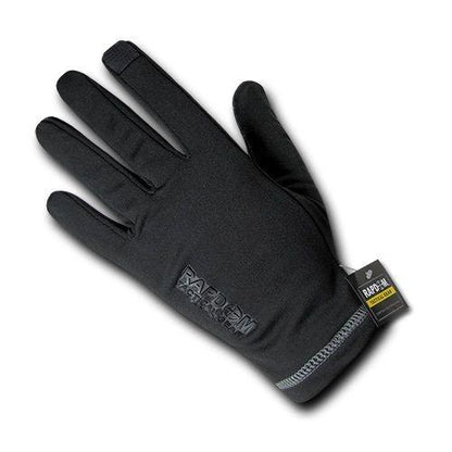 Nylon Liners Breathable Winter Tactical Patrol Military Black Gloves-Small-