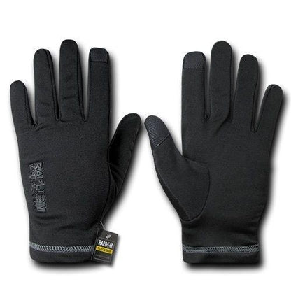 Nylon Liners Breathable Winter Tactical Patrol Military Black Gloves-Small-